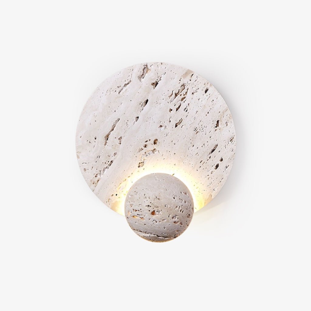 Norivaine Eclipse wandlamp met travertin
