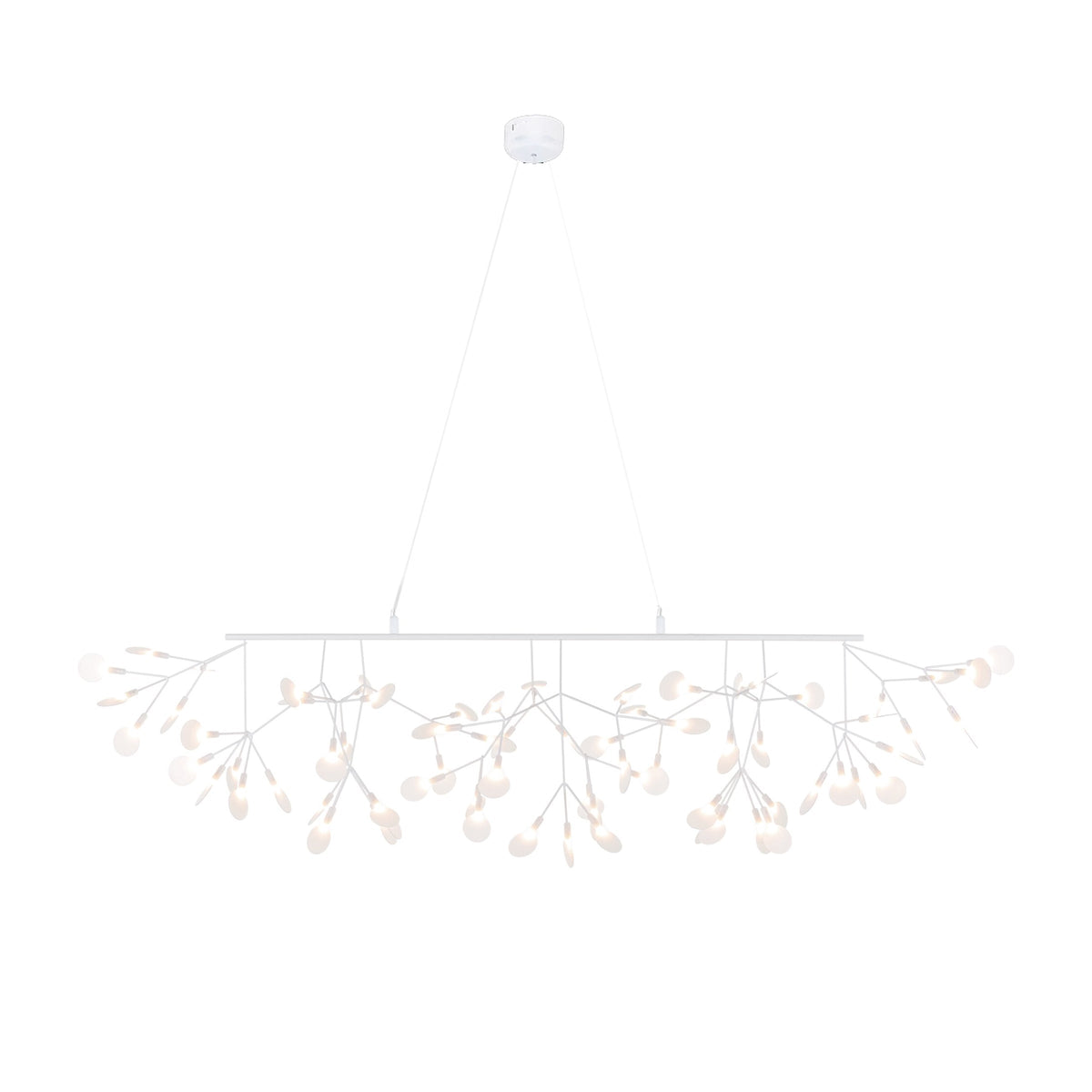 Brenwen kroonluchter LED-takken lange lineaire artistieke