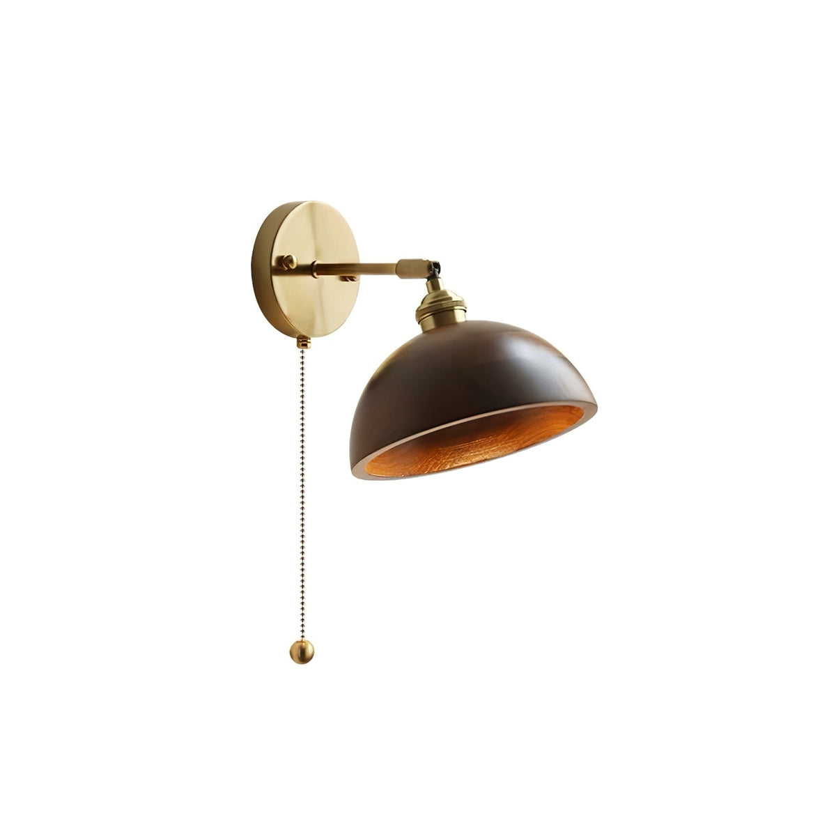 Rasen Vintage wandlamp met Walnoot Houten Kap