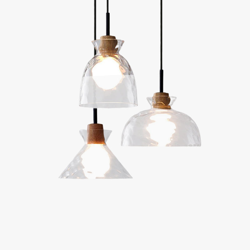 Levy  Moderne Hanglampen Helder Metaal Glas Slaapkamer Woonkamer