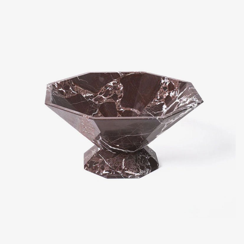 Selinel Facet Marmeren Pedestal Schaal