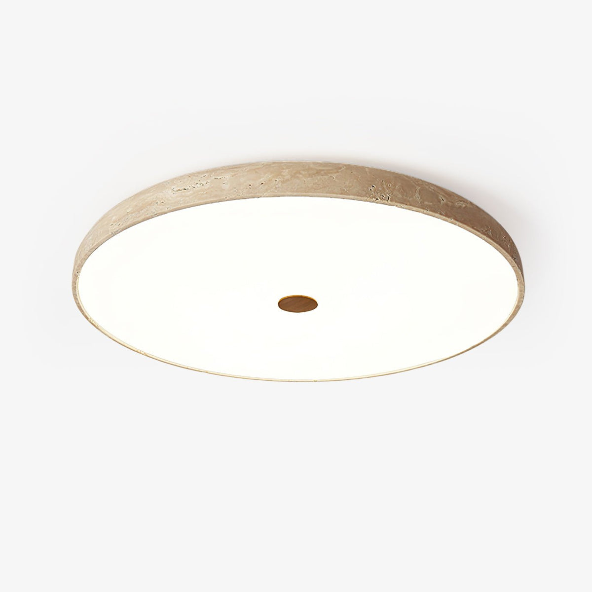 Orzoror minimalistische plafondlamp van geel travertin
