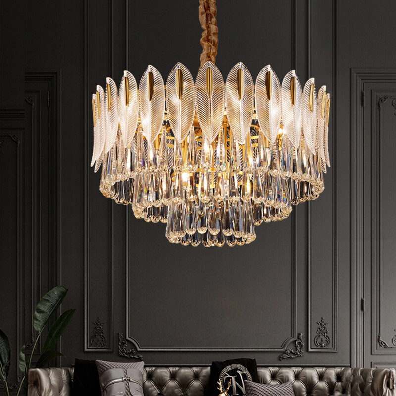 Marilyn Luxe Veerkracht  Kroonluchter Metaal Kristal Woonkamer Eetkamer