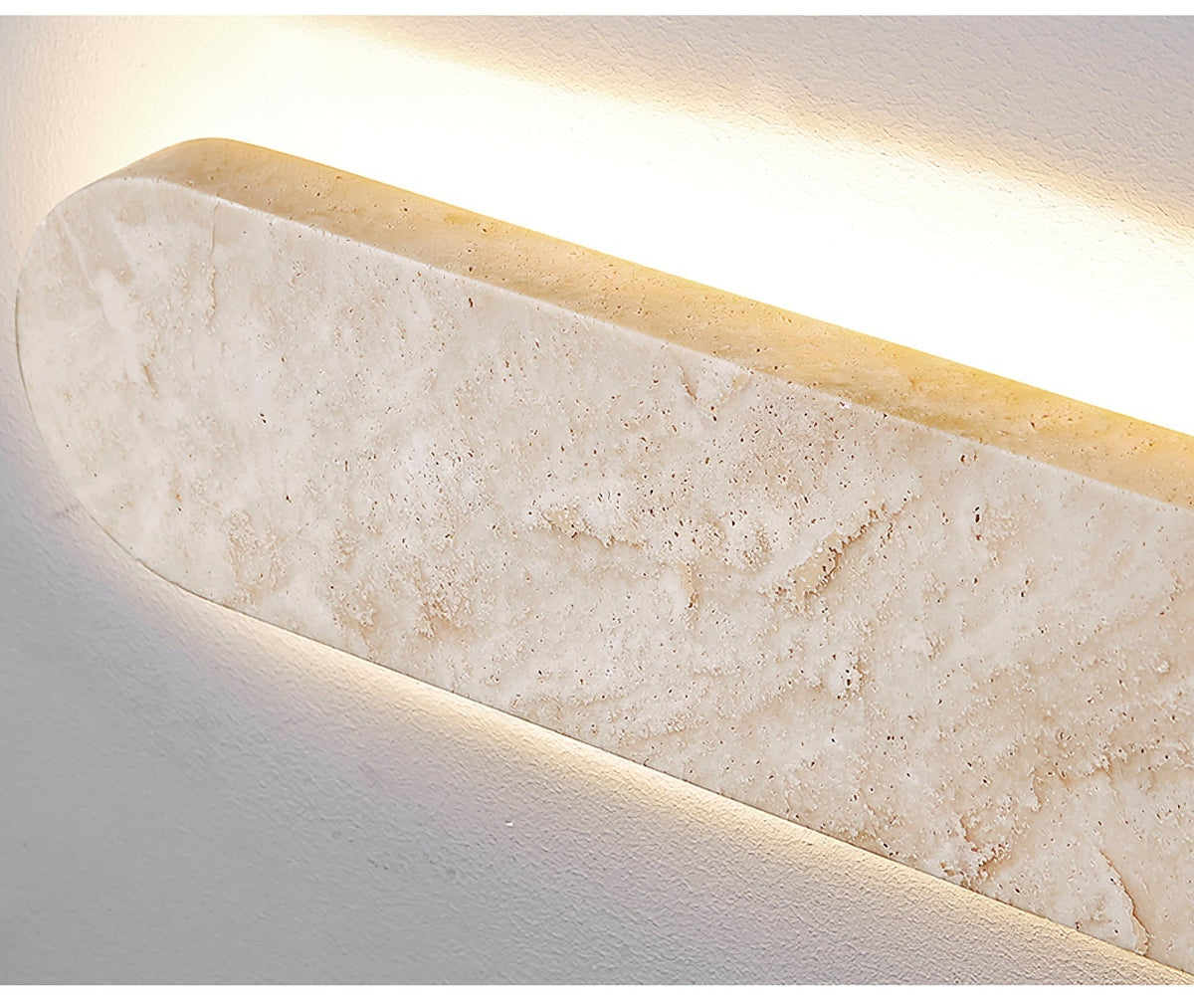 Elraee Geel travertin wandlamp