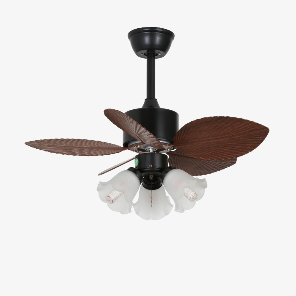 Rinirian Vintage Hout Plafondventilator met lamp