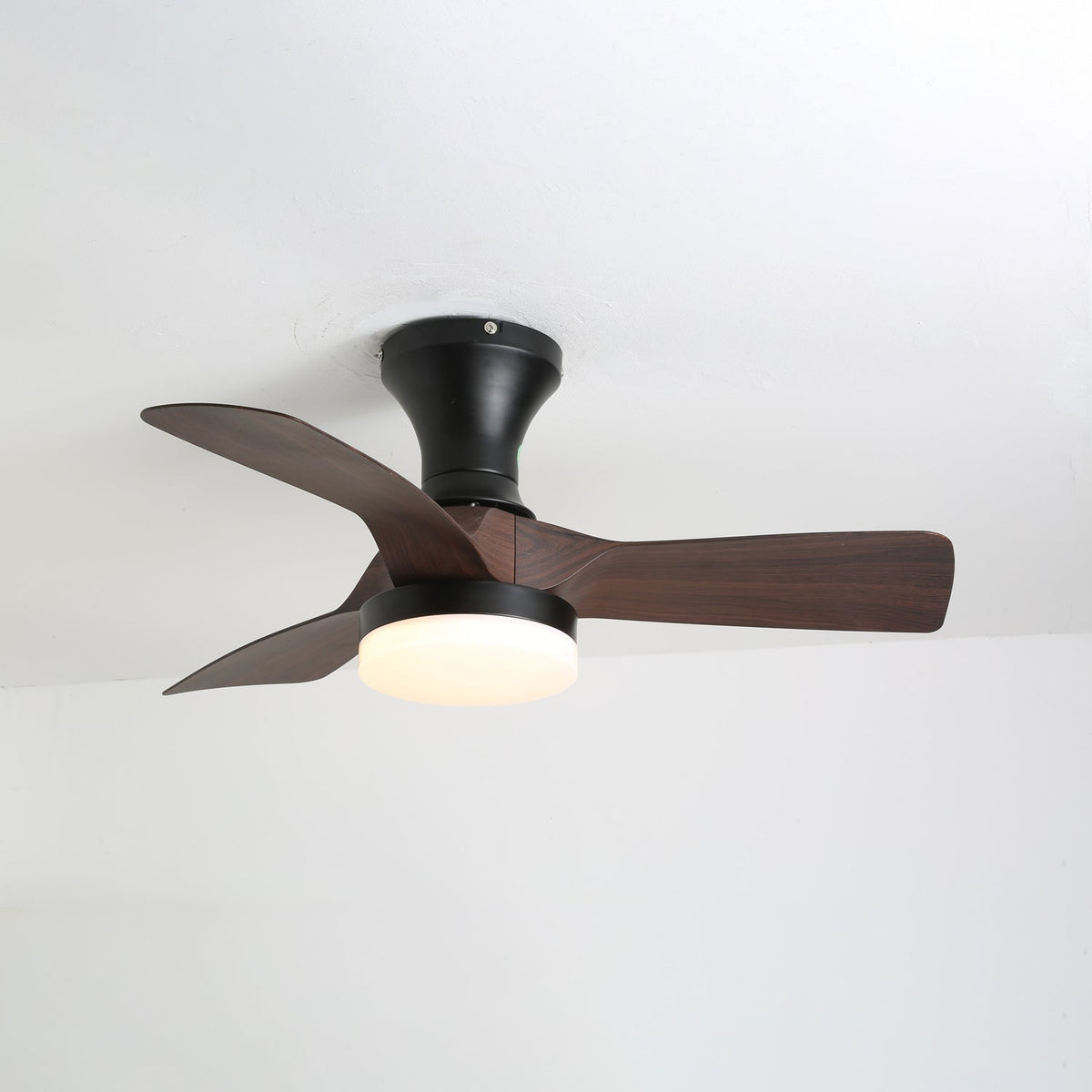 Syliseon Minimalistisch Wit Hout Plafondventilator met lamp