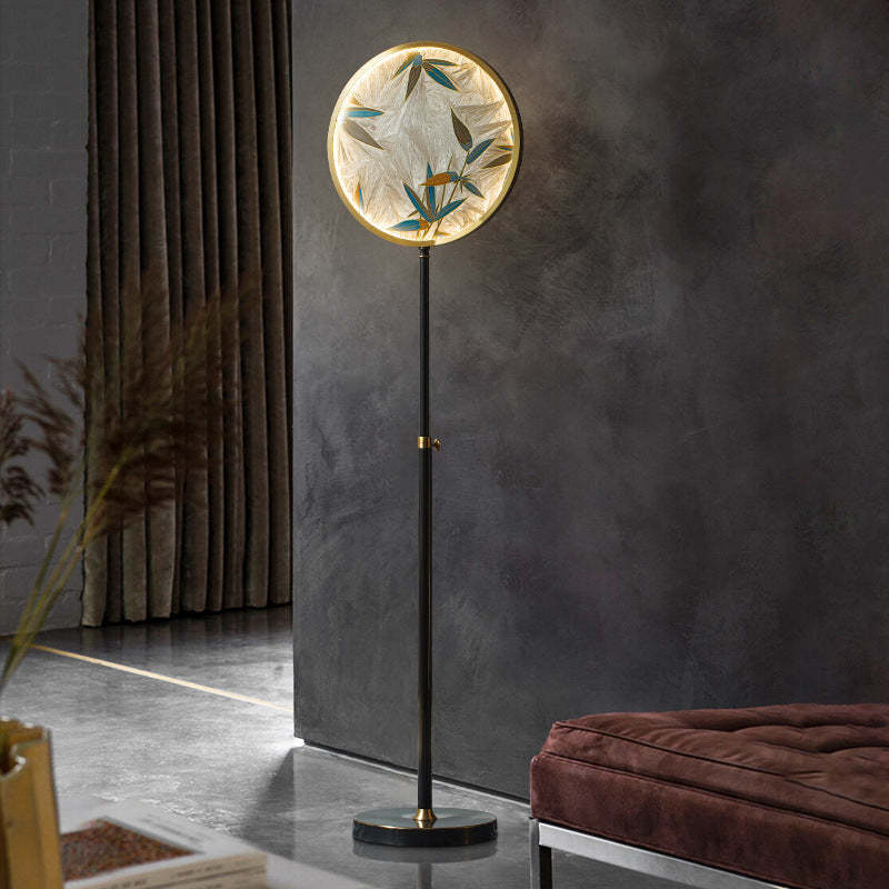 Jade  Creatief LED Vloerlampen Zwart Metaal Glas Woonkamer Eetkamer