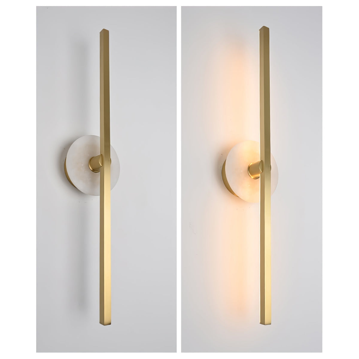 Albivine Lineaire wandlamp met Albast