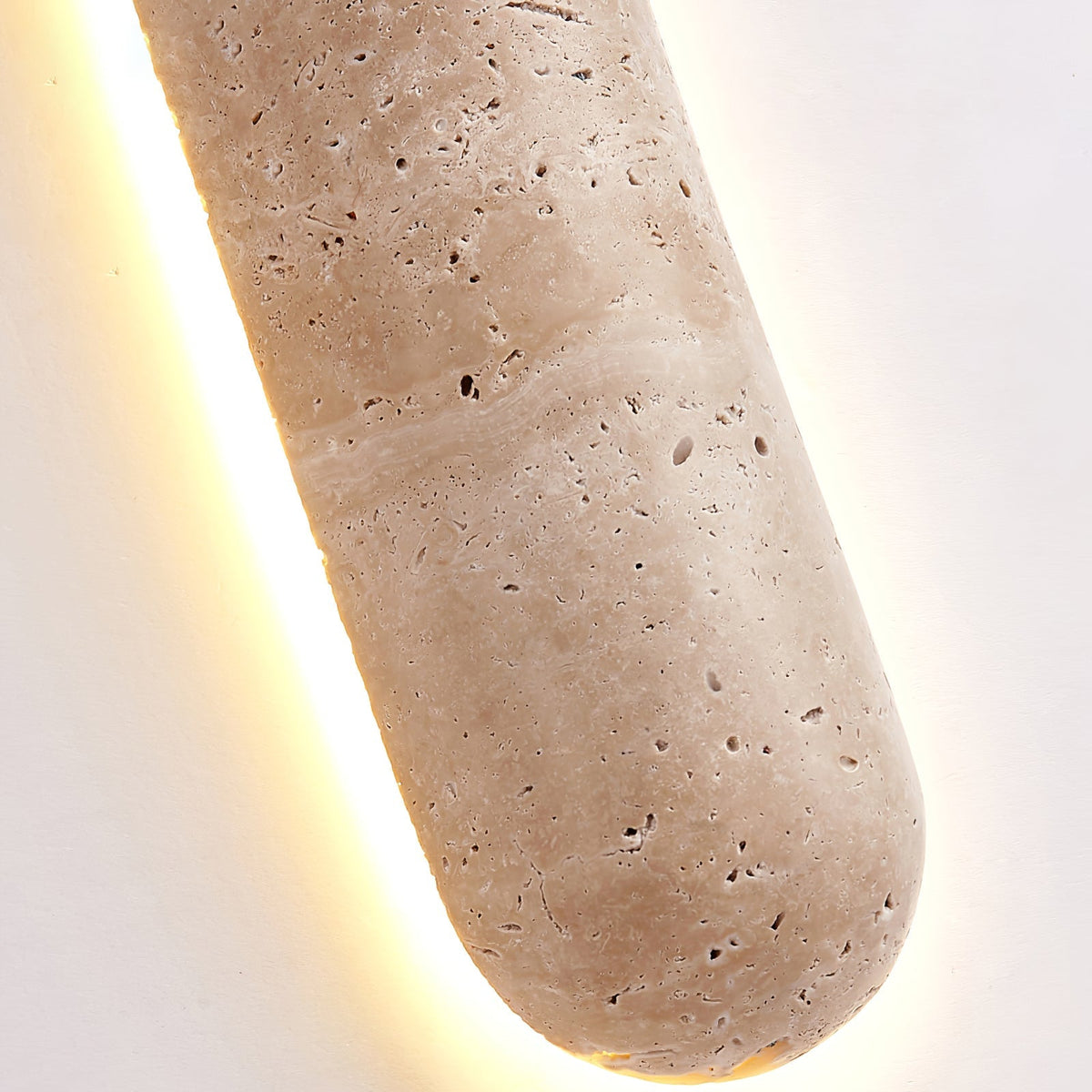 Aelius wandlamp Geel travertin