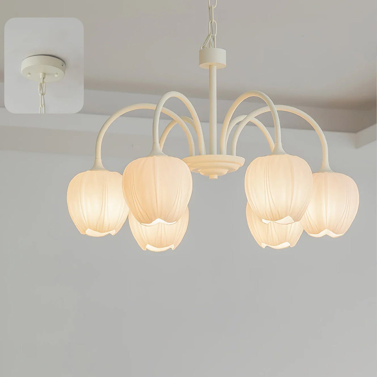 Eiraine kroonluchter Tulip Matcha glas