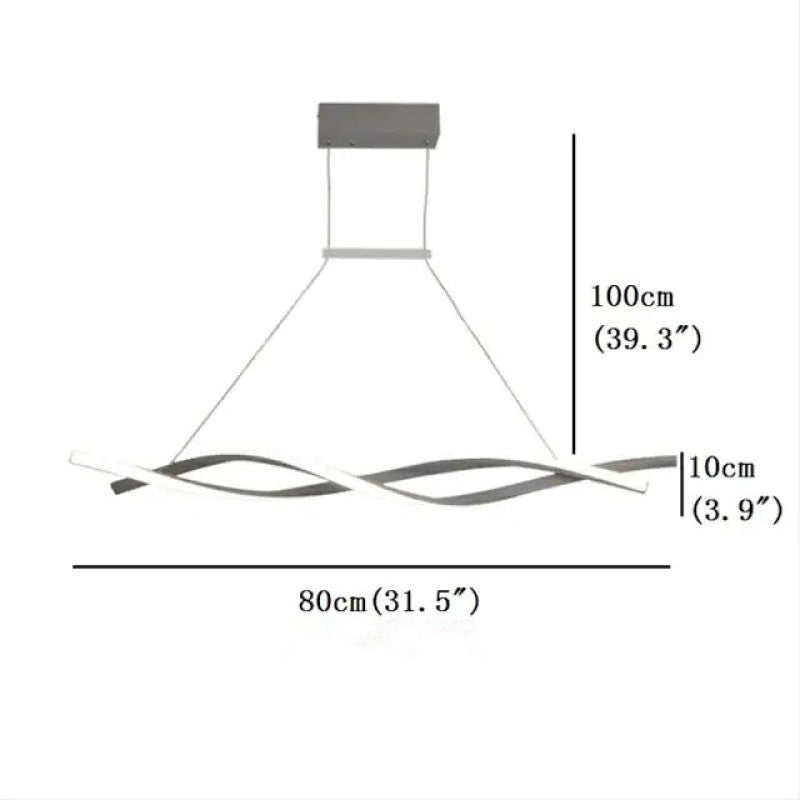 Louise Moderne  LED Hanglampen Zwart Grijs  Metaal Silica Gel Eetkamer