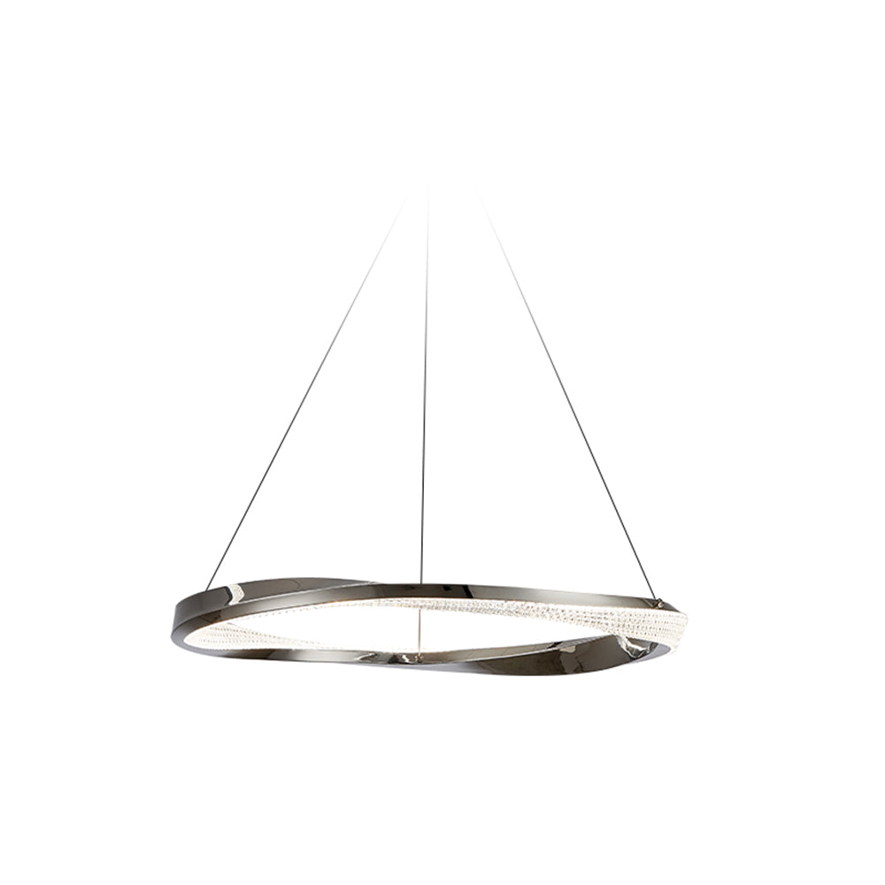 Alonza Minimalist  Ring Spiral Shape Metal Pendant Light,Gold
