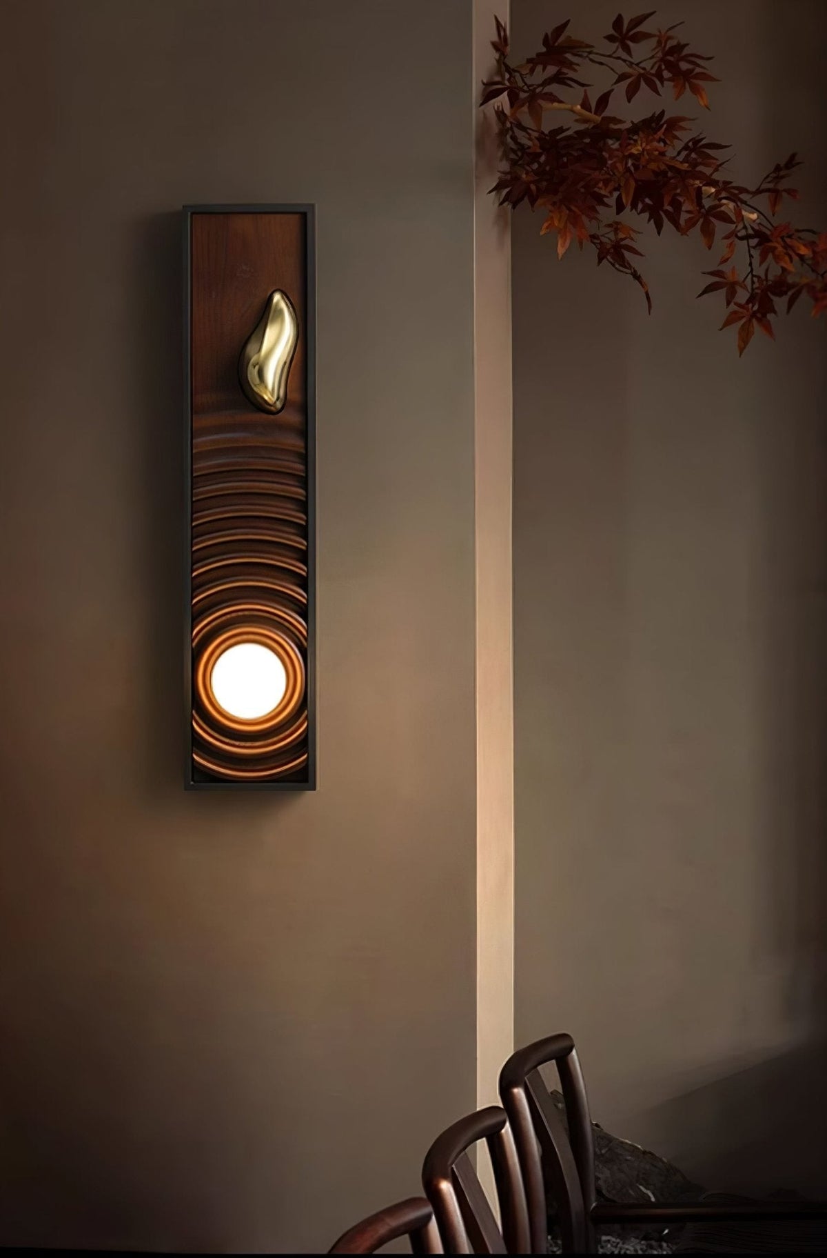 Caleb Vintage Houten wandlamp