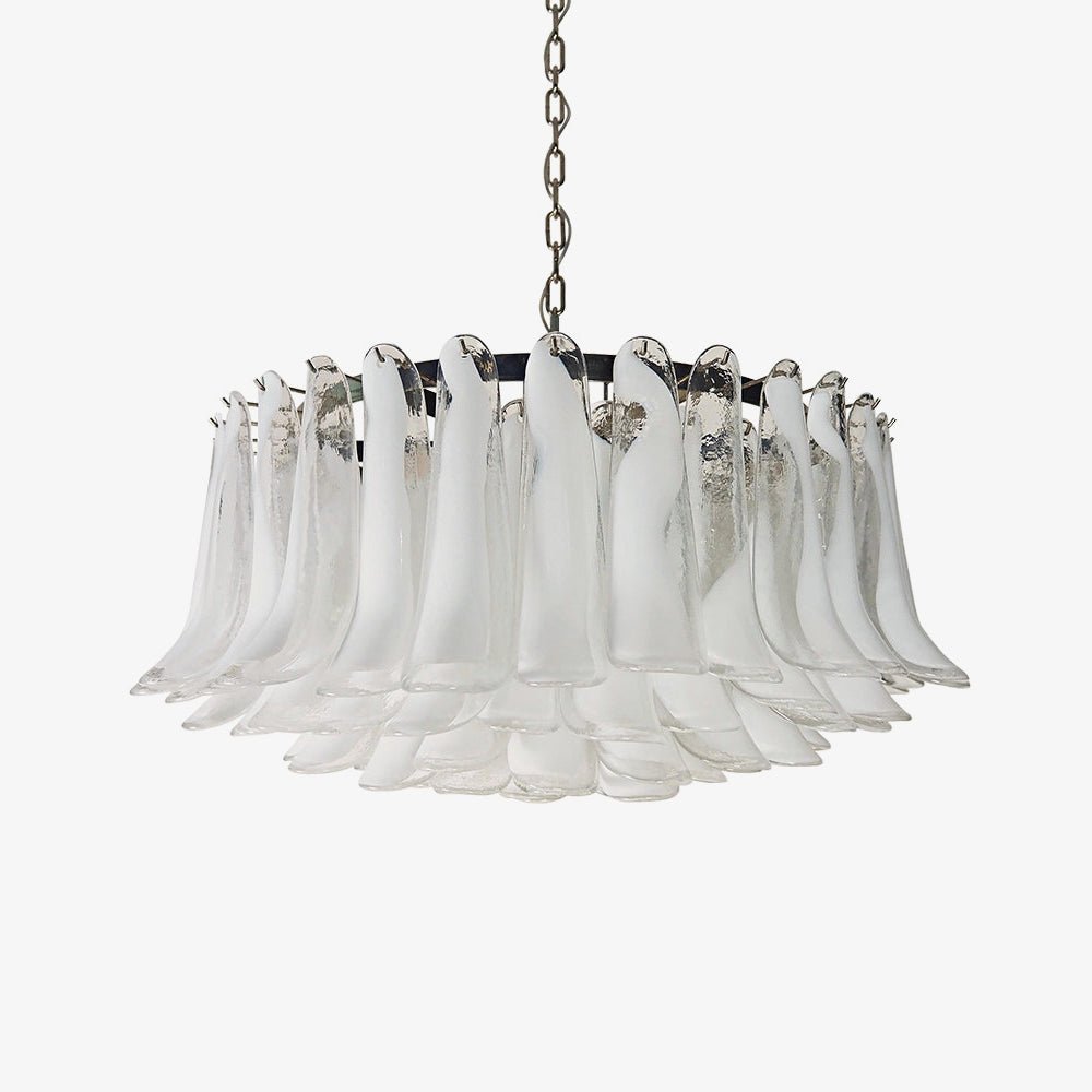 Thalion Kroonluchter Wit Murano-glas Bloemblaadjes Elegant