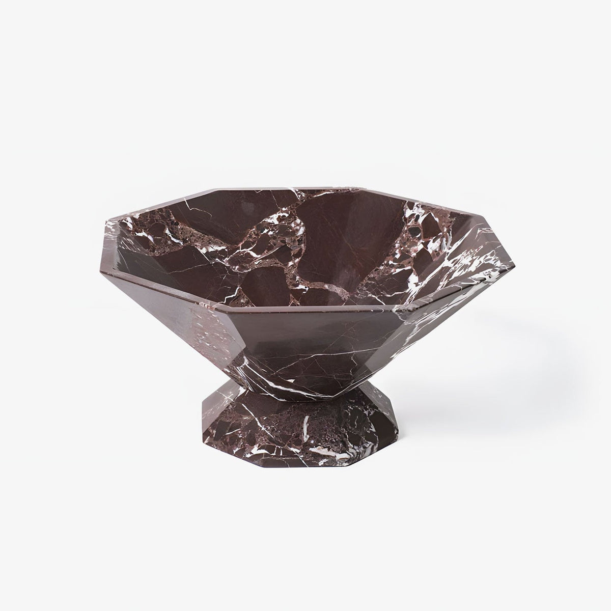 Selinel Facet Marmeren Pedestal Schaal
