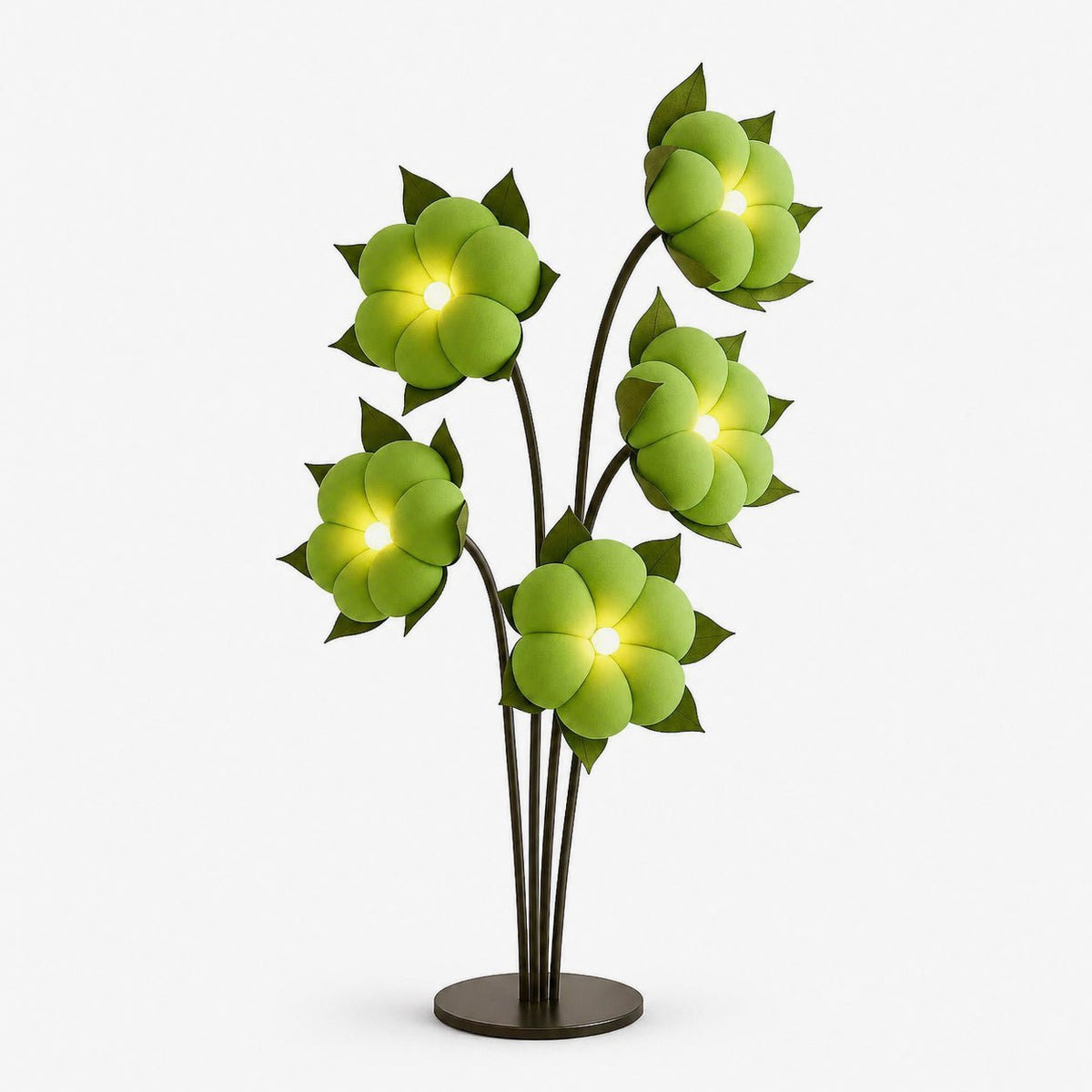 Sylvianne Groene Bloemblaad vloerlamp