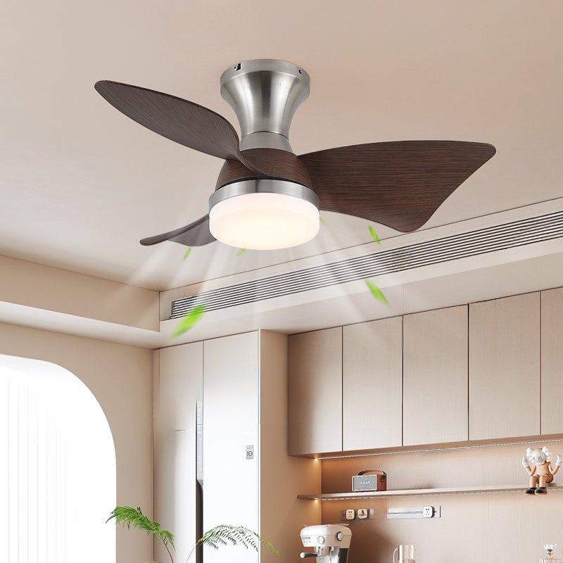 Aureon Moderne plafondventilator met verlichting van walnoothout
