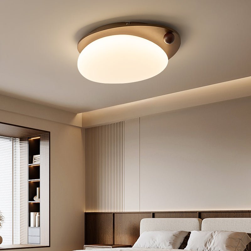 houten plafondlamp met houtaccent