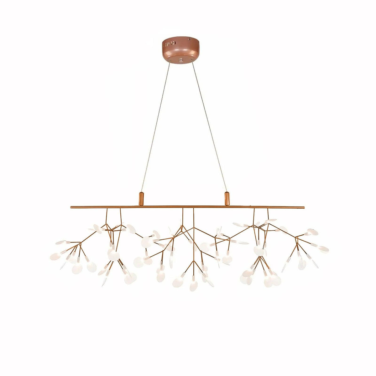 Brenwen kroonluchter LED-takken lange lineaire artistieke