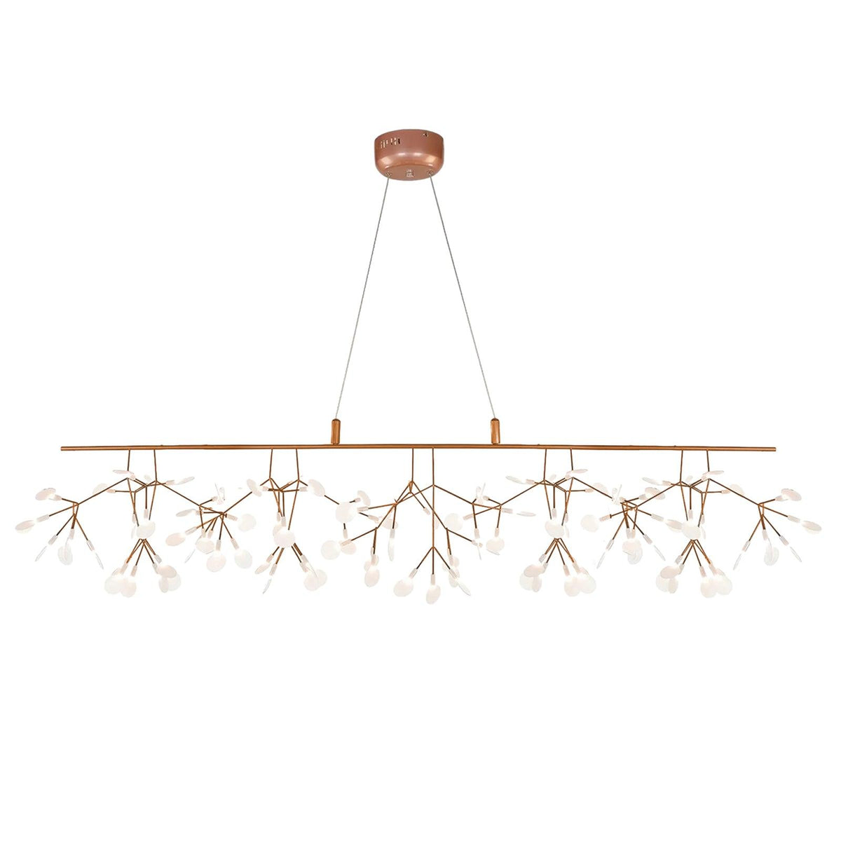 Brenwen kroonluchter LED-takken lange lineaire artistieke