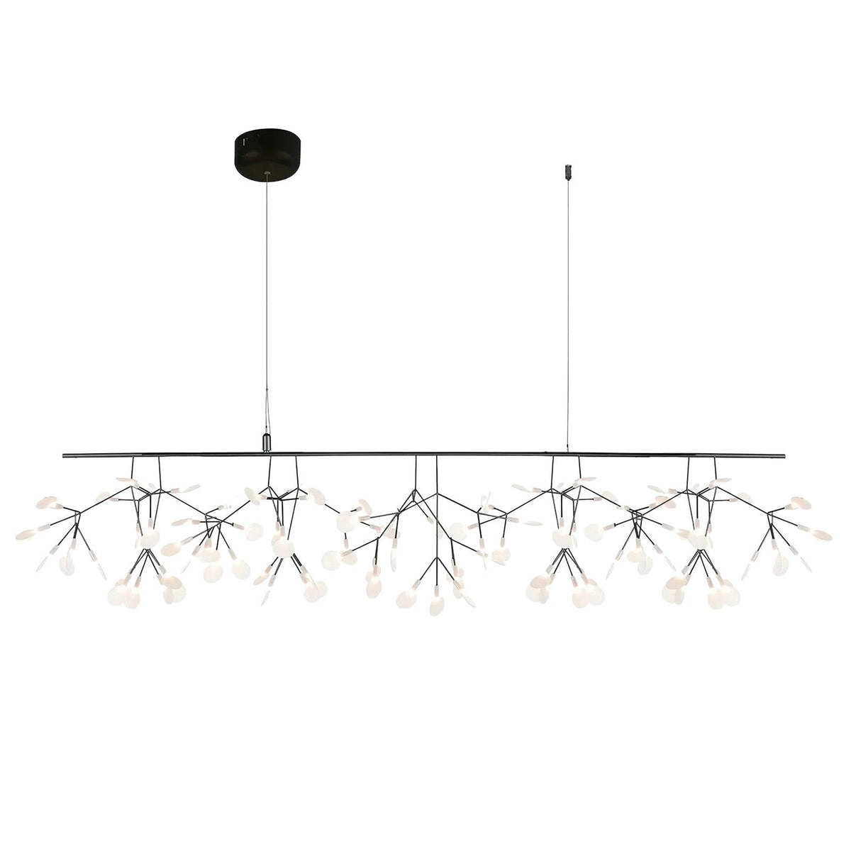 Brenwen kroonluchter LED-takken lange lineaire artistieke