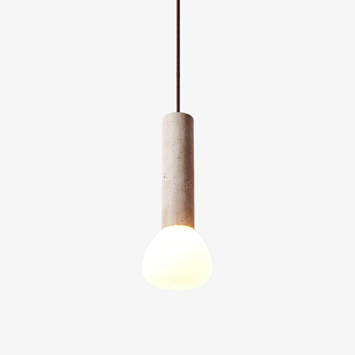 Beia Minimalistische hanglamp van geel travertin
