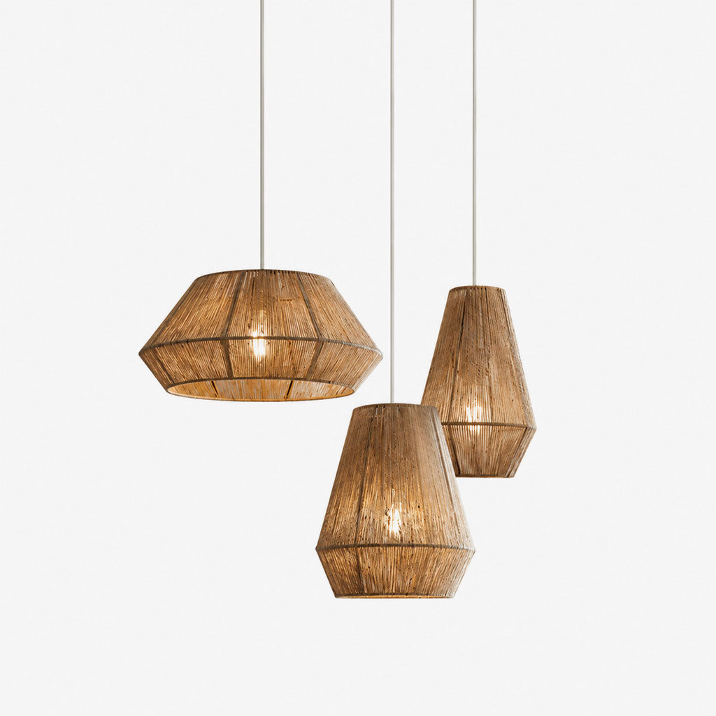 Navenwick hanglamp met gefacetteerde touwrand