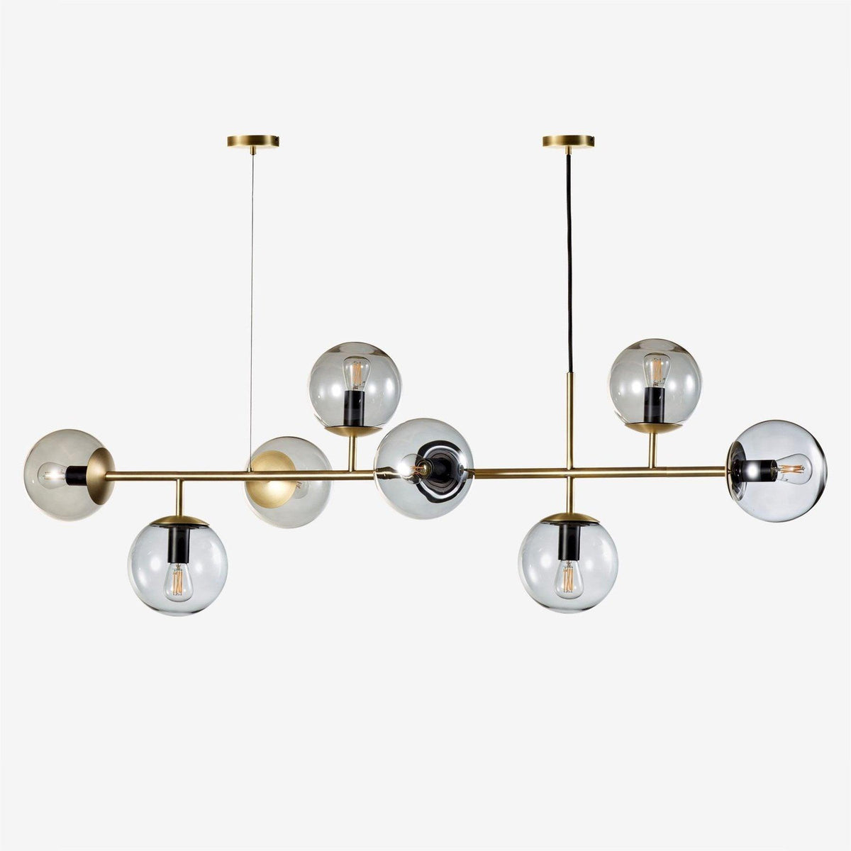 Yorvin hanglamp orb messing glas voor woonkamer