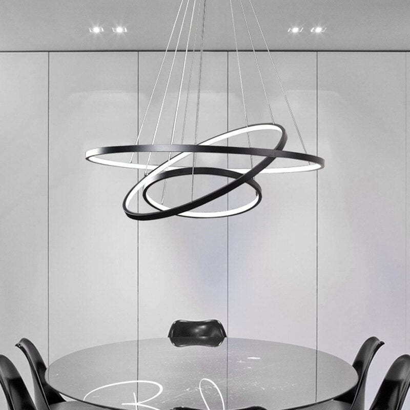 Alonza Design LED Hanglamp  Gouden Wit Zwart Metaal Glas Eetkamer