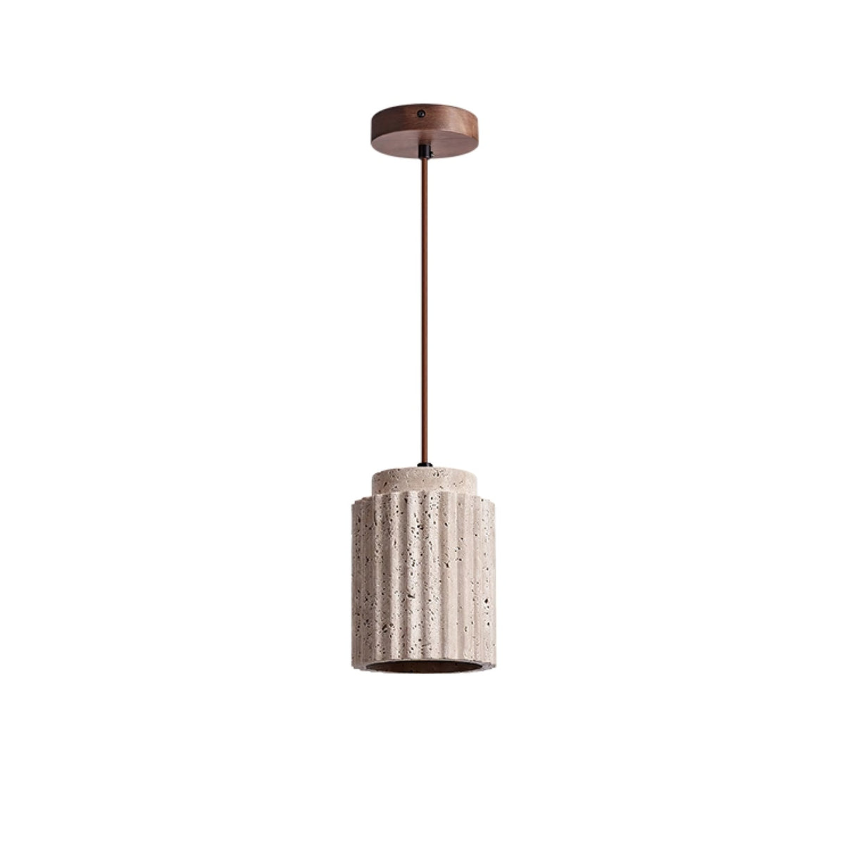 Serinaya hanglamp van geel travertin