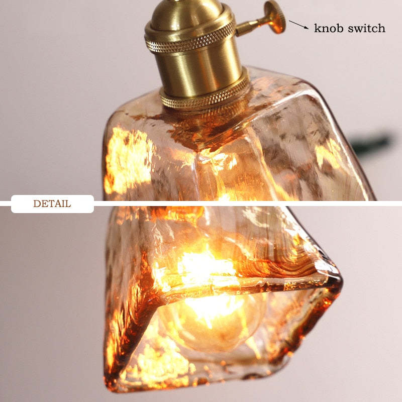 Levy Retro LED Hanglampen Gouden Metaal Glas Slaapkamer Woonkamerr Eetkamer