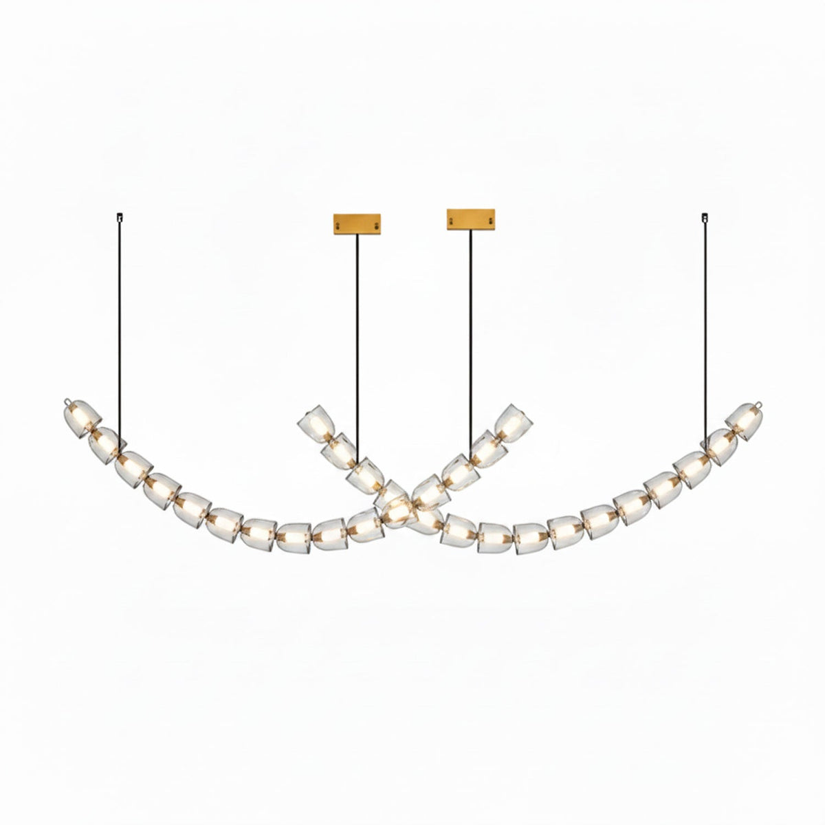 Nexus goudkleurige kristallen kroonluchter