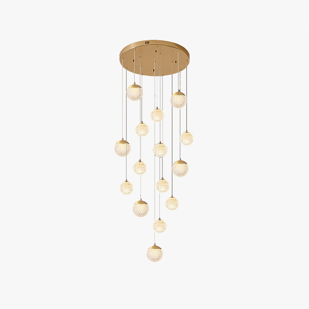 Jibril Moderne LED Kroonluchter Gouden Metaal Slaapkamer Woonkamer