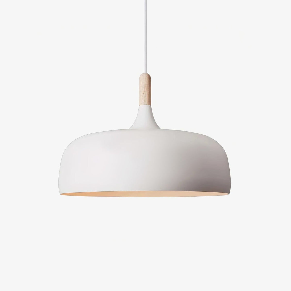 Sylivenne hanglamp witte kap houten accenten