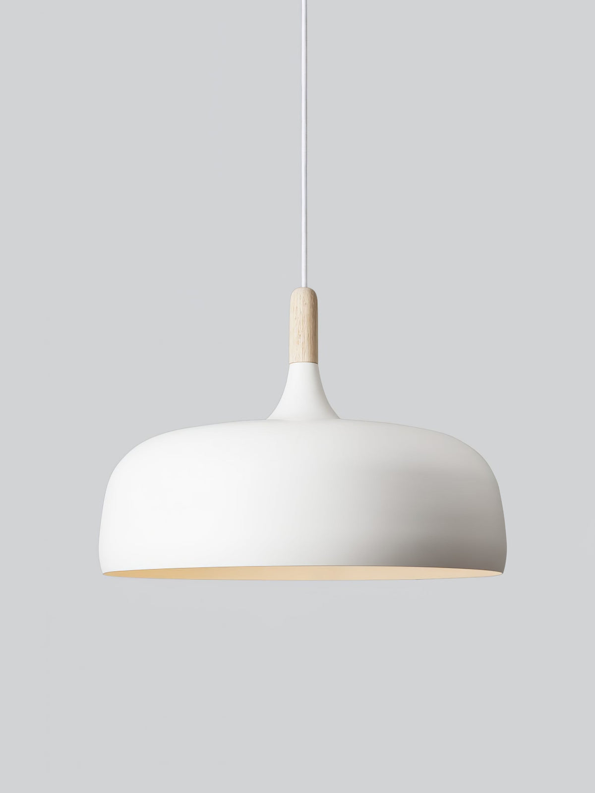 Sylivenne hanglamp witte kap houten accenten