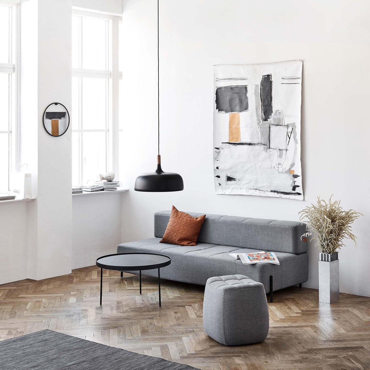 Sylivenne hanglamp witte kap houten accenten