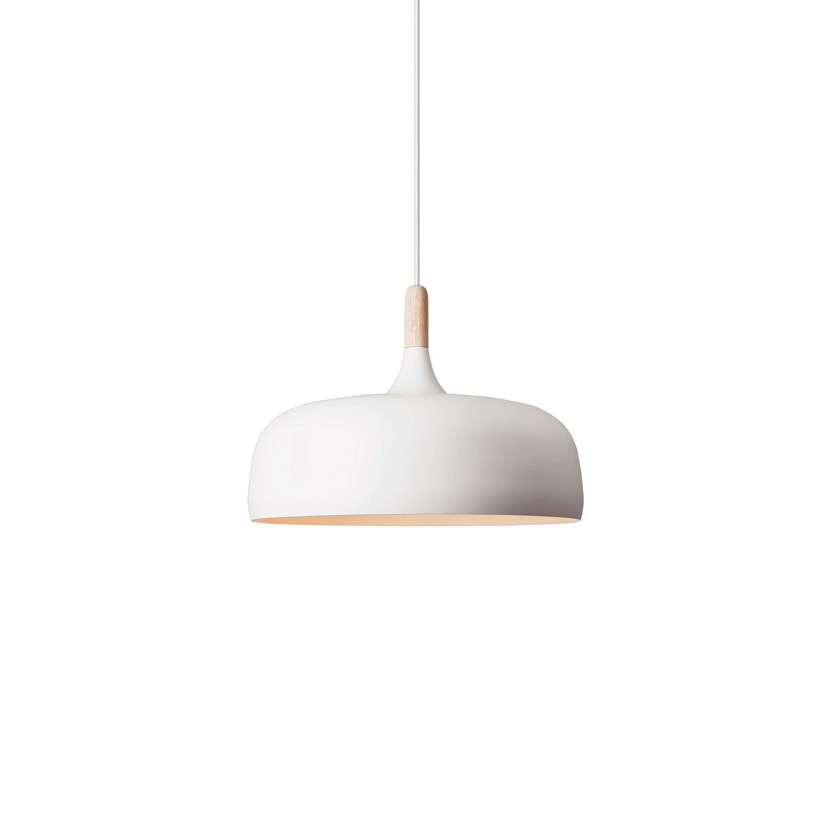 Sylivenne hanglamp witte kap houten accenten