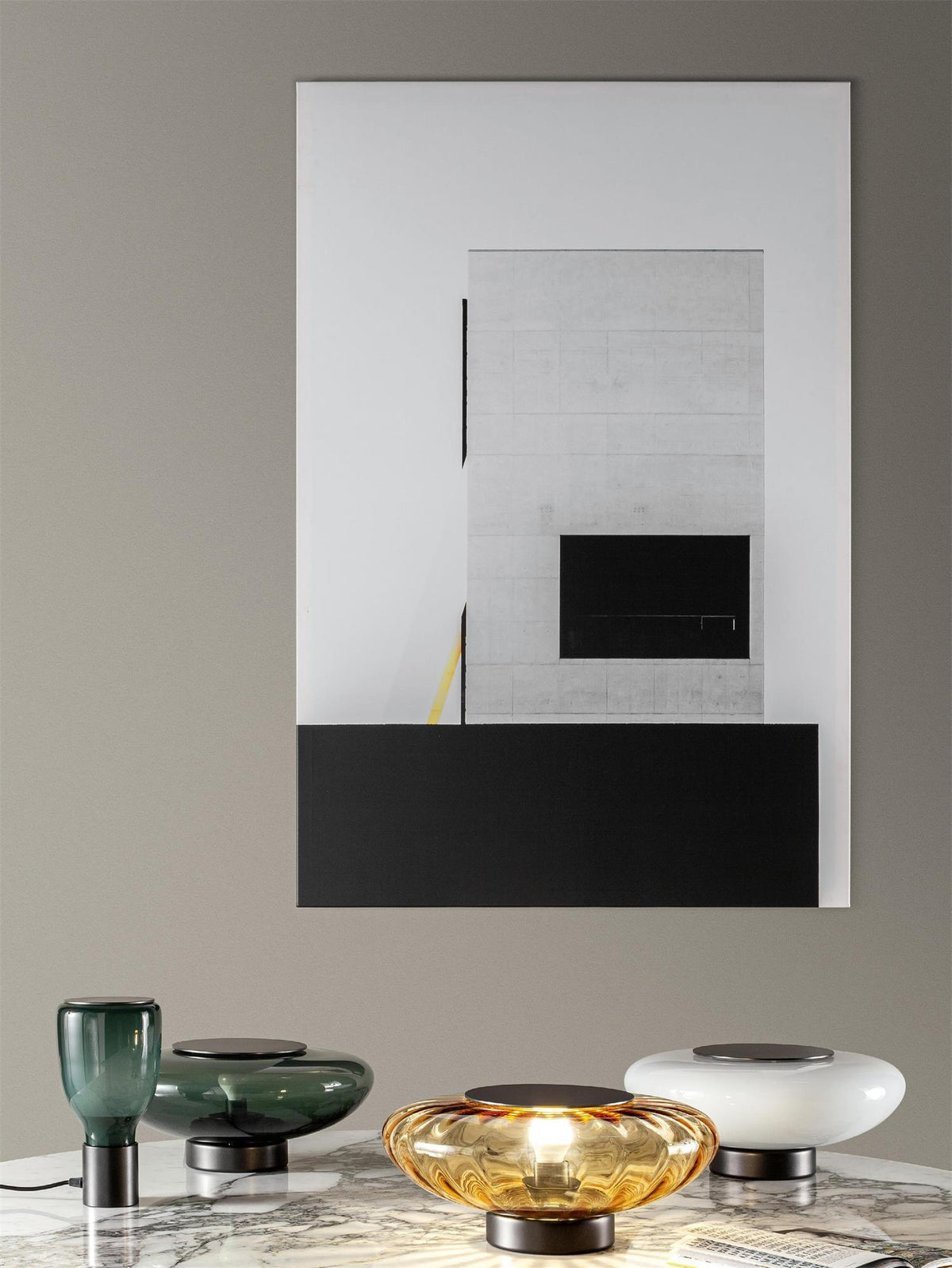 Vathayra tafellamp met groen glas