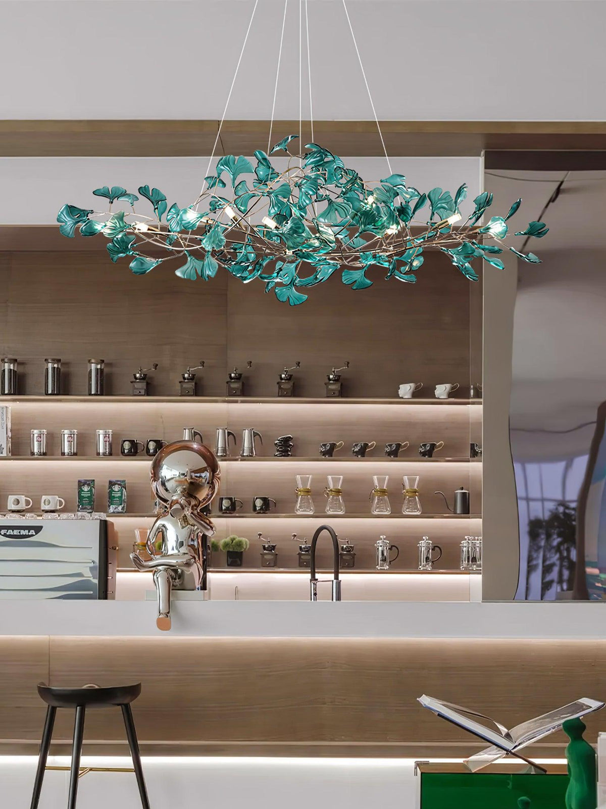 Ralenis luxe Ginkgo Leaf kroonluchter