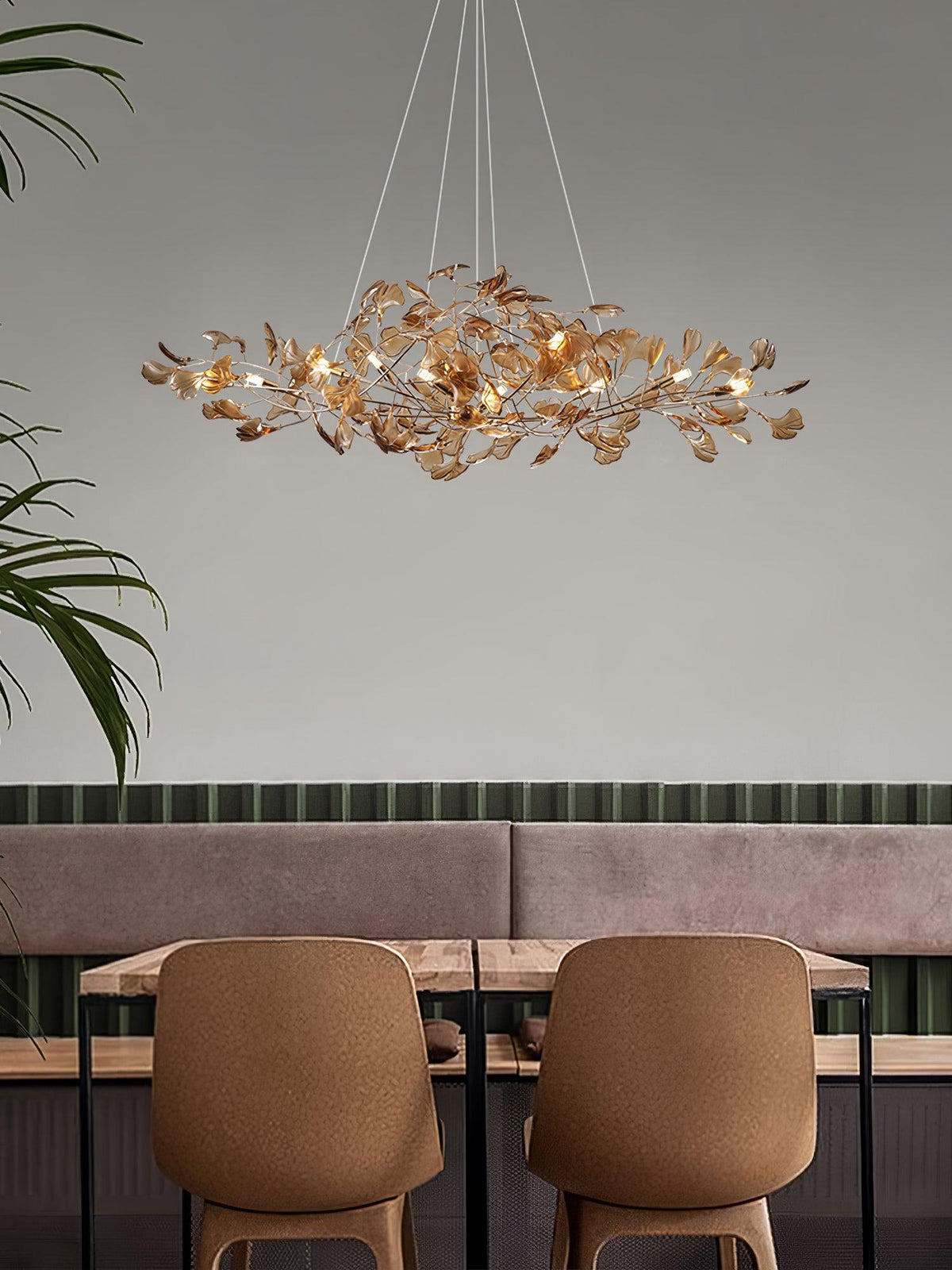 Ralenis luxe Ginkgo Leaf kroonluchter