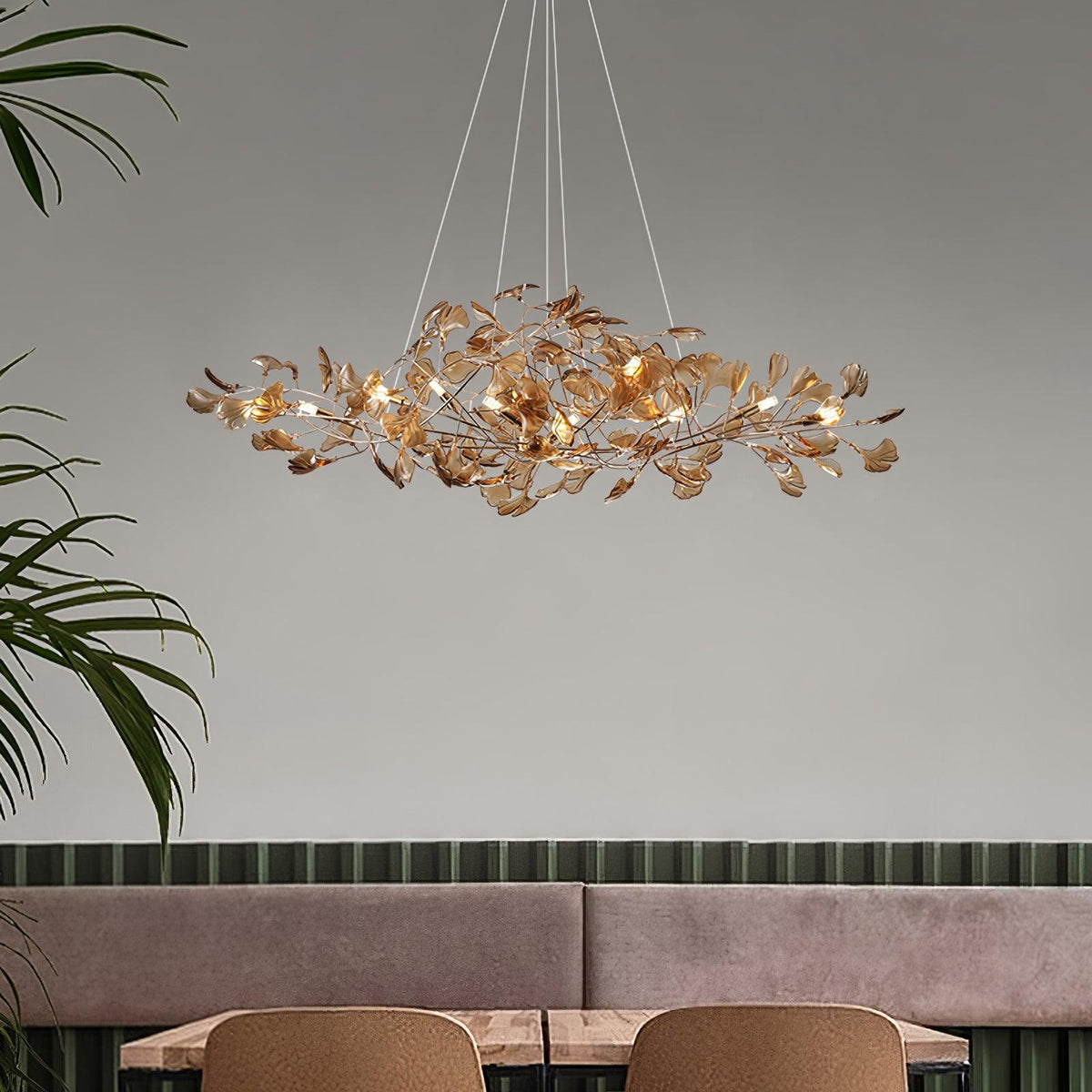 Ralenis luxe Ginkgo Leaf kroonluchter