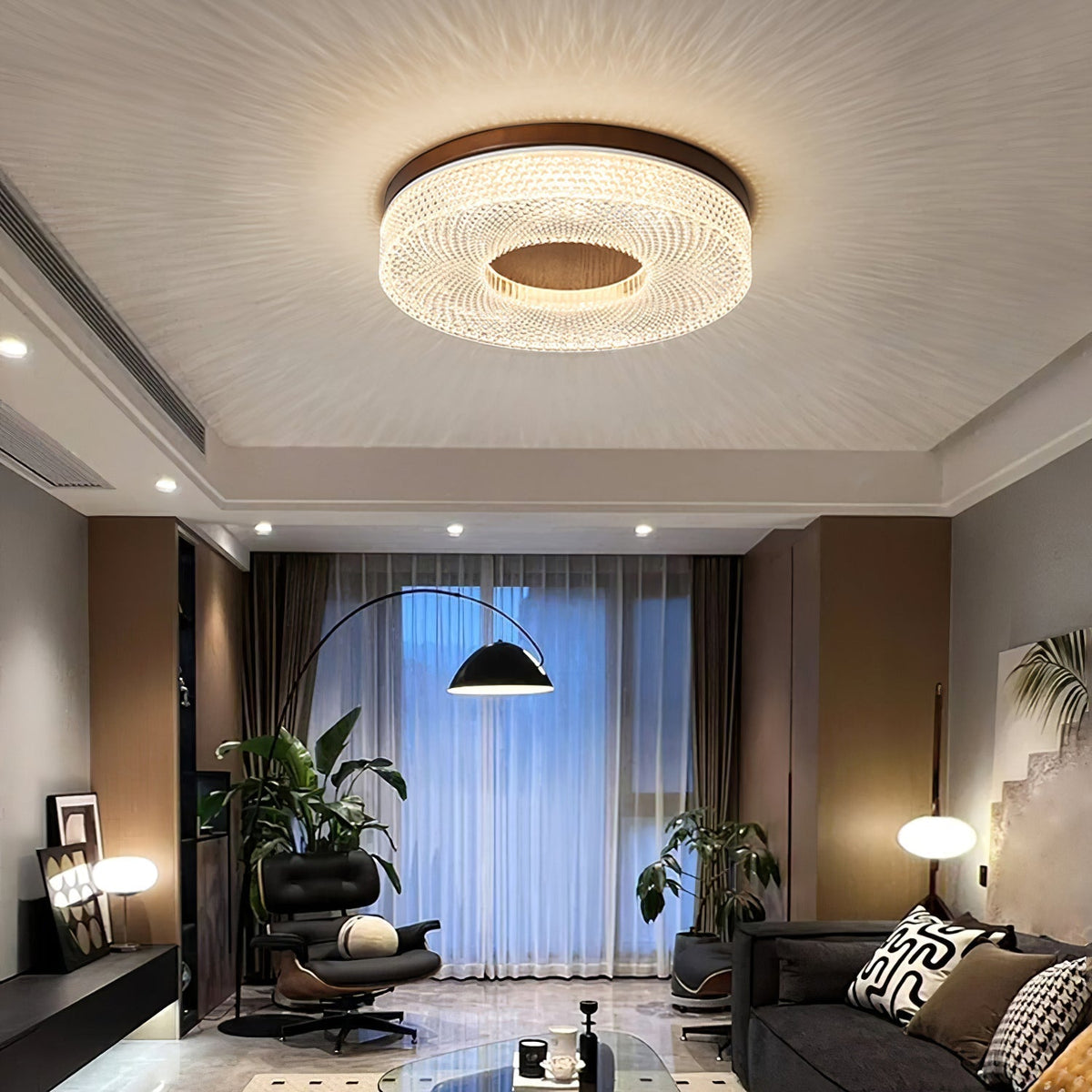 Nirinelle plafondlamp met acrylring, modern minimalistisch