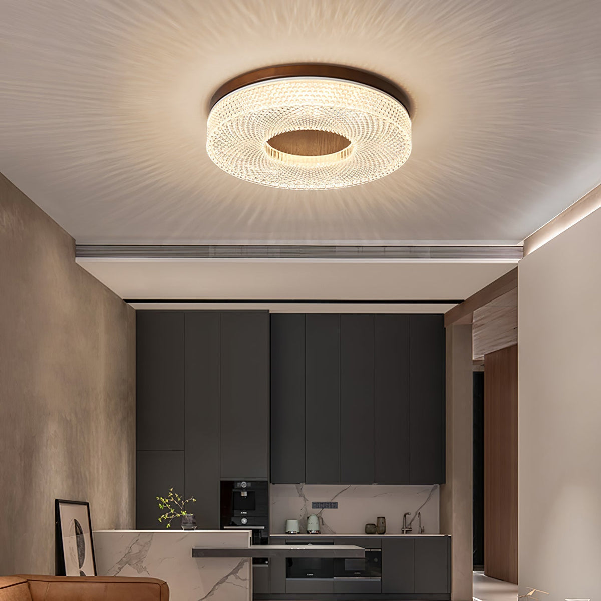 Nirinelle plafondlamp met acrylring, modern minimalistisch