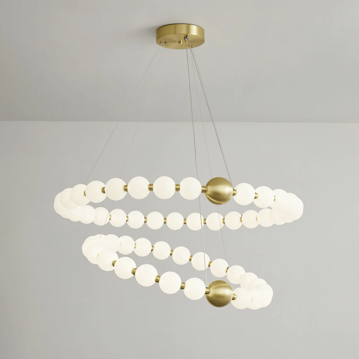 Hevrin elegantie Art Pearls Plastic Kroonluchter