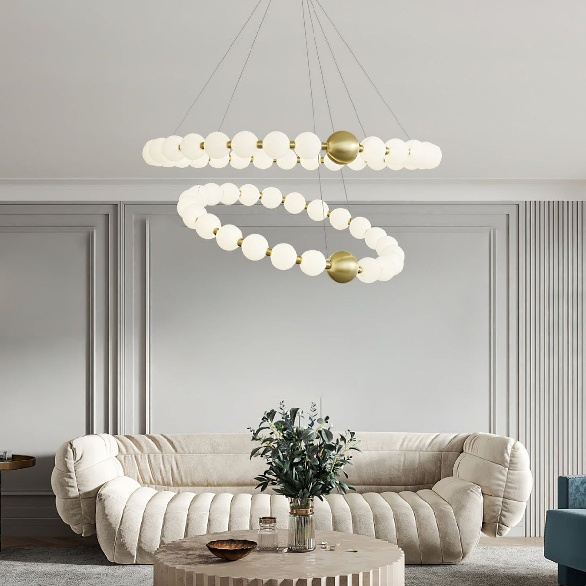 Hevrin elegantie Art Pearls Plastic Kroonluchter