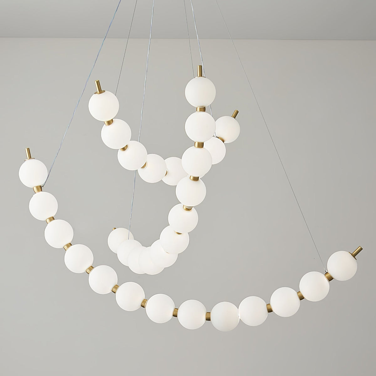 Hevrin elegantie Art Pearls Plastic Kroonluchter