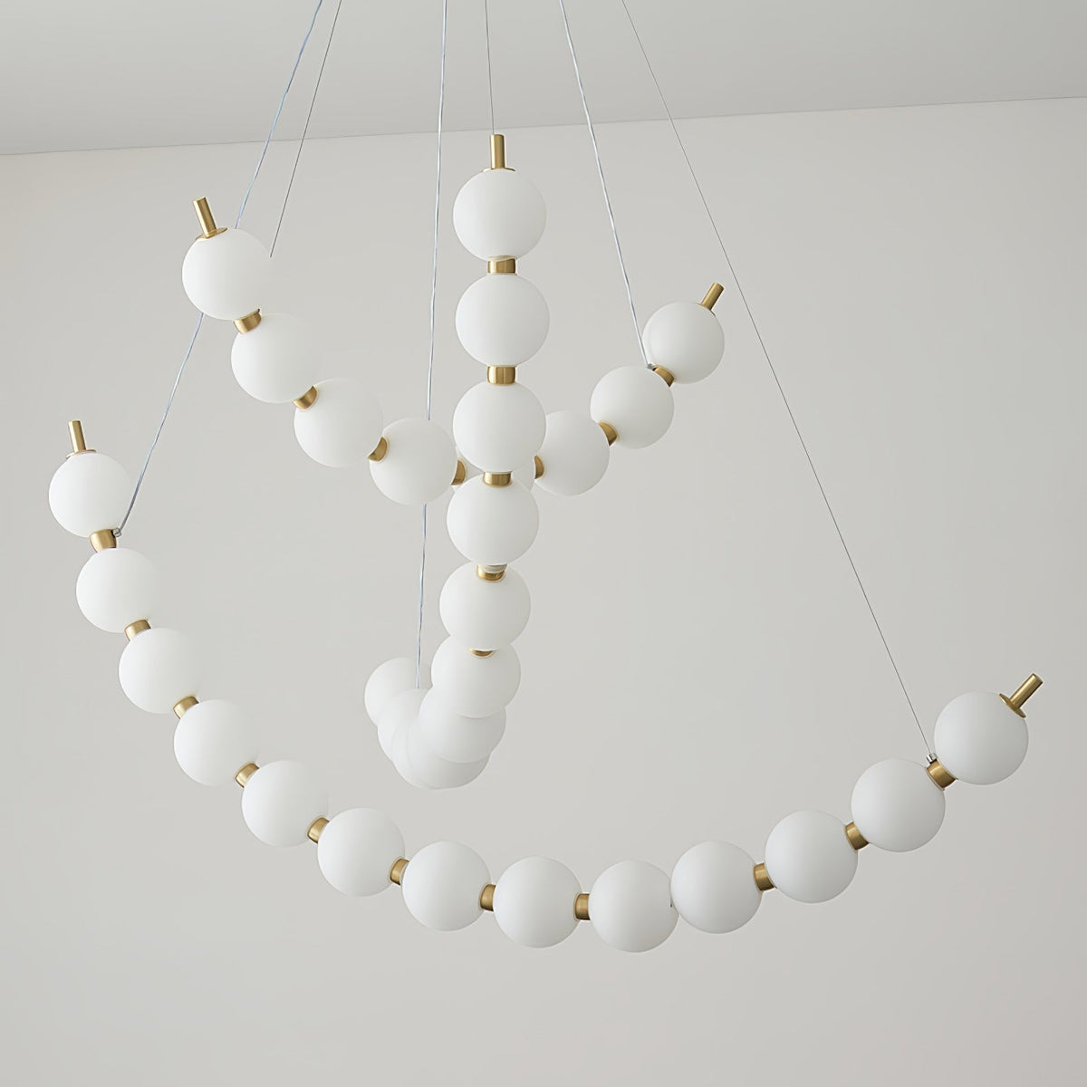 Hevrin elegantie Art Pearls Plastic Kroonluchter