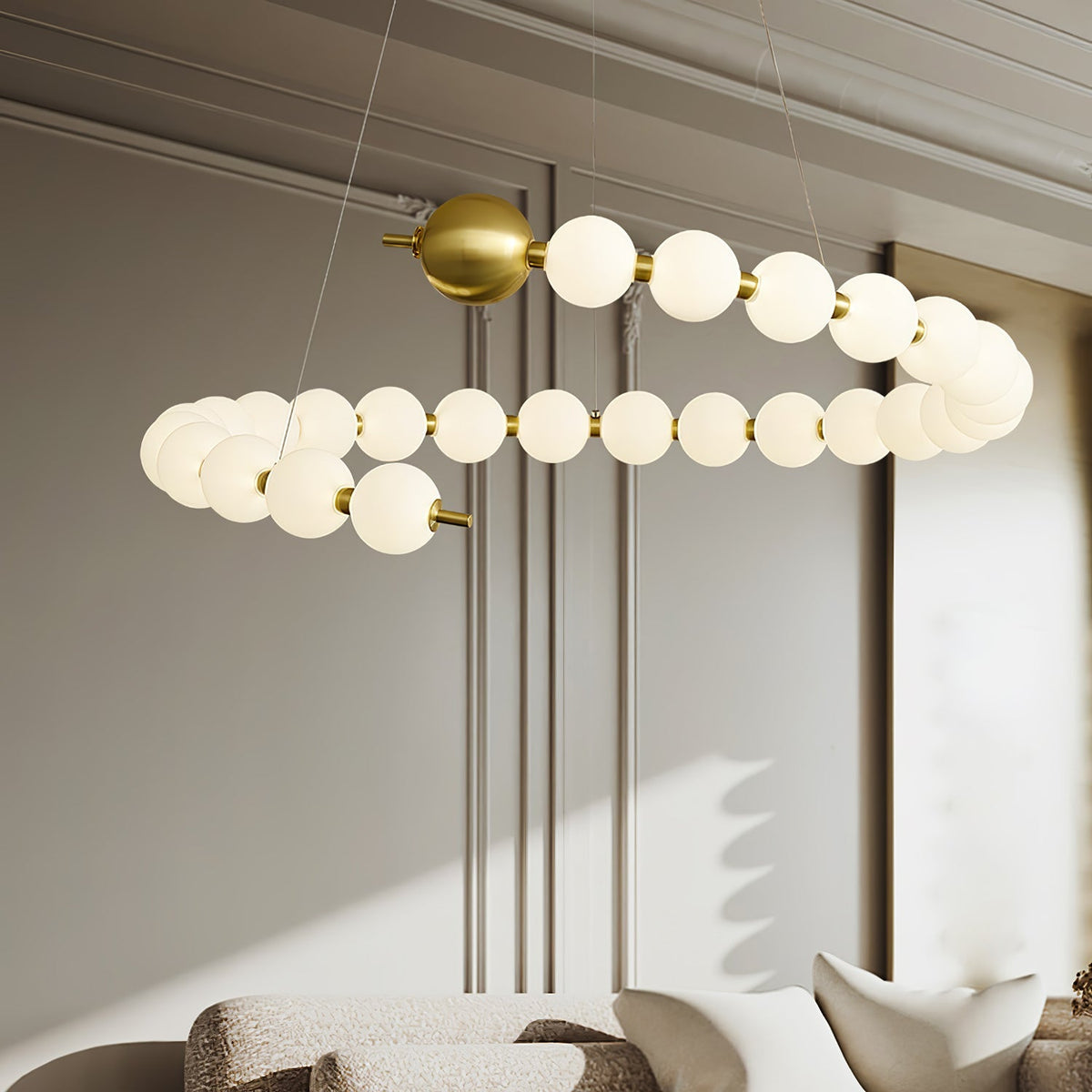 Hevrin elegantie Art Pearls Plastic Kroonluchter