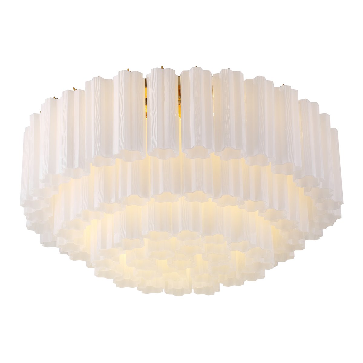 Eiruaya plafondlamp glasbuis gelaagd amber