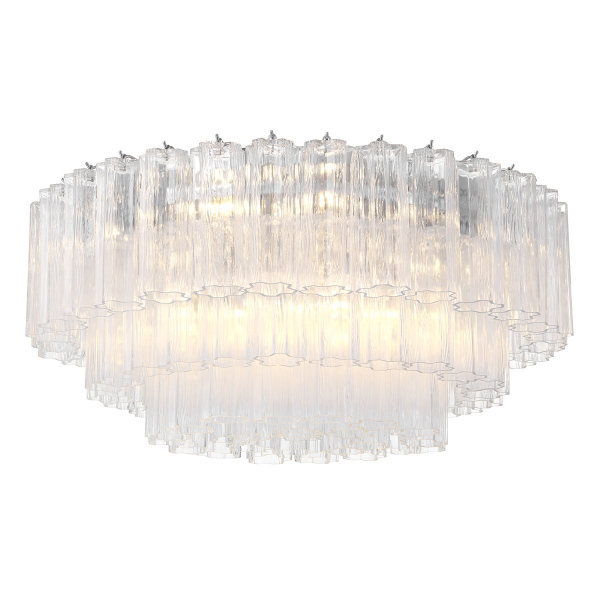 Eiruaya plafondlamp glasbuis gelaagd amber